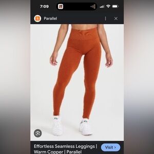 Oner Active EFFORTLESS SEAMLESS LEGGINGS Orange Leggings Small tall